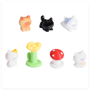 Figurine de chat champignon 3D en résine décorative pour <span class=keywords><strong>jardin</strong></span> féerique, petite mini tour d'escalade, figurine de dessin animé pour enfants, jouets scientifiques animaux DIY - Product Image 4