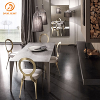 Chaise de salle à manger en velours, siège de luxe, grande réception pour invités, à dossier haut, pour bureau, vente d'usine