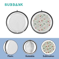 Vente en gros de décorations de Noël à sublimation ouvrables, impression double face, boule personnalisée avec photo, décorations rotatives