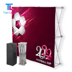 Présentoir debout en aluminium Pop up Portable Wall Trade Show Backdrop Display Stand Pop up Display - Product Image 2
