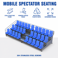 Sièges de gradin portables à cadre en acier pour tribune extérieure de stade de football de gymnase d'école