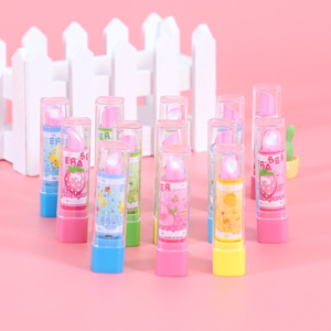 Gomme à effacer créative et réaliste en forme de rouge à lèvres, gomme à effacer en forme de fruits de dessin animé, fournitures scolaires pour étudiants, petit prix mignon - Product Image 2
