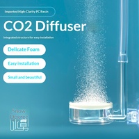Diffuseur de CO2 pour aquarium, atomiseur en PC transparent pour aquarium planté, diffuseur de CO2 avec tube de 4 mm, ventouse, tête de brumisation à bulles fines