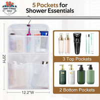 Sac de rangement pour la douche, enroulable et suspendable comme un sac de salle de bain
