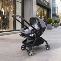 Poussette pliable Kidilo S366 pour bébés de 0 à 6 mois, capacité de charge de 15 kg, en alliage d'aluminium, système de voyage, utilisation en extérieur/intérieur, vente en gros
