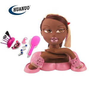 Jouets pour filles, ensemble de beauté pour se déguiser, poupée noire, tête de coiffure, <span class=keywords><strong>maquillage</strong></span> pour poupée - Product Image 3