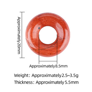 Bague en forme <span class=keywords><strong>de</strong></span> donut en <span class=keywords><strong>pierre</strong></span> naturelle et cristal mélangé, idéale pour <span class=keywords><strong>la</strong></span> décoration ou comme cadeau, vente en gros - Product Image 4