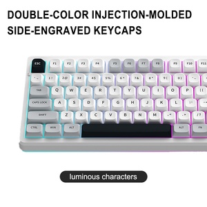 Tùy Chỉnh Màu Trắng Có Dây Và Không Dây Pbt 88 Phím Tkl Bàn Phím Cơ Khí Hot Swappable RGB Chơi Game Bàn Phím USB type-C Thuận Tay Phải - Product Image 5