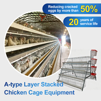 Cage à poulets en batterie pour 1200 oiseaux, ensemble complet de type A, pour débutants, petite ferme, montage facile avec guide vidéo