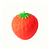 YIWUPOWER Jouet anti-stress en TPR souple et moelleux, en forme de fraise, rempli de farine, jouet sensoriel pour enfants, cadeau de fête
