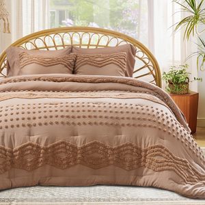 Set di biancheria da letto in stile rustico doppio bianco a tufted design boho <span class=keywords><strong>piumino</strong></span> <span class=keywords><strong>leggero</strong></span> e soffice per tutte le stagioni - Product Image 4