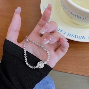 Fashion Trendy Geometric Brass Charm <b>Bracelet</b> <b>Bangles</b> Shining Zircon <b>Silver</b> Plated Luxury Women's Adjustable Valentine's Day - Product Image 5