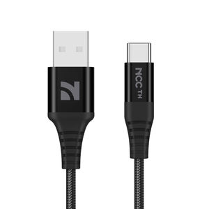 Cable NCC Serie Super Value XC-1301 USB a USB-C 2A 1M, Carga Rápida, Cable Trenzado Resistente y Conectores de Aluminio (Negro) - Product Image 1