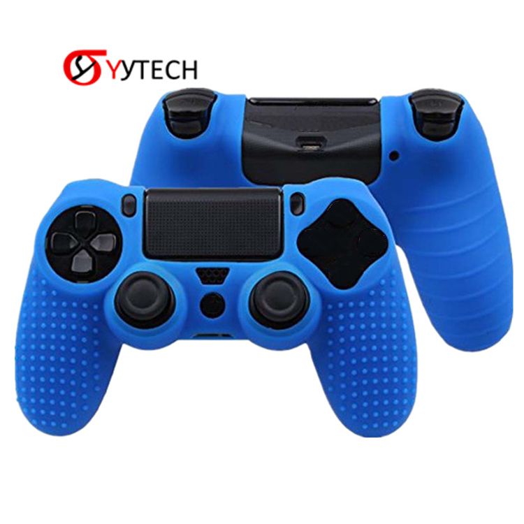 Цветные Нескользящие силиконовые чехлы для контроллера SYYTECH, Нескользящие Чехлы для PS4 Slim Pro, другие аксессуары для игр