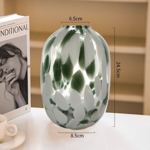 Jarrón de cristal redondo moderno para decoración del hogar, centro de mesa elegante para decoración del hogar, decoración de estante de mesa para sala de estar - Product Image 4