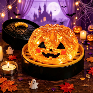 Boîte mystère d'Halloween avec figurines citrouille, fantôme et œil, texture souple à presser, pour collection et exposition saisonnières, Aucun avis pour le moment - Product Image 5