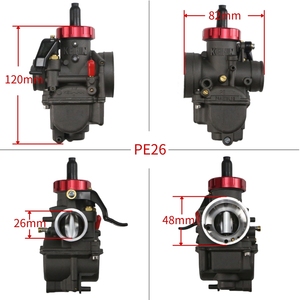 검정과 빨강 <span class=keywords><strong>50</strong></span>-150cc Kei Hin PE26 PE 26 야 마하 카 와사키 혼 다 CT70 XR50 CRF70 스쿠터 먼지 자전거 오토바이 기화기 - Product Image 2