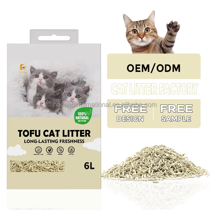 Tofu En Maïs Kattenbakvulling Met Meerdere Katten Geurende Biologische Kattenbakvulling