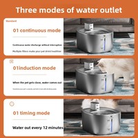 Fontaine à eau pour chat en acier inoxydable, distributeur d'eau intelligent pour animaux de compagnie, automatique pour chat, chien, animal de compagnie, filtration multicouche