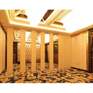 Foldable Wooden Folding Operable <strong>Sliding</strong> Movable Soundproof <strong>Partition</strong> <strong>Wall</strong> Including Track Hardware Rollers Accessories - Product Image 6