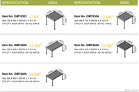 Pergola à toit rétractable en aluminium, design standard du fabricant, gazebo extérieur, pavillon, pergola 3x3m