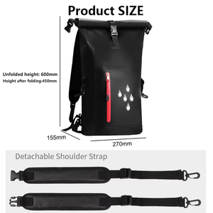 Large Capacity PVC <b>Waterproof</b> <b>Roll</b> <b>Top</b> <b>Backpack</b> Heavy Duty Dry Bag Multifunctional Outdoor Bag Floating Dry Pack - Product Image 4