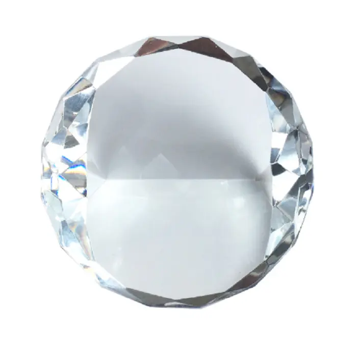 Rouleau de diamant en cristal, 10 pièces, en verre, art maison, poids en bois, décoration artisanale, ornement de mariage, ODM/OEM