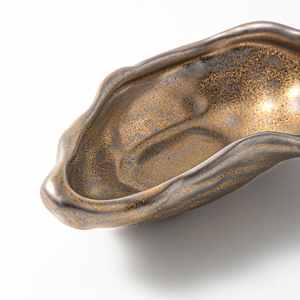 Prix bon marché Hôtel Qualité Restaurant Vaisselle Vaisselle Passe au lave-vaisselle Plat à condiments en céramique Forme d'huître Porcelaine Sauce soja - Product Image 3