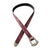 Ceinture pour femme JULUN, ceintures vintage pour femme, ceinture personnalisée bordeaux à motifs floraux en PU avec boucle dorée ornée, accessoire de taille de style western