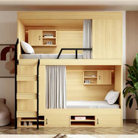Lit superposé capsule moderne en bois multicouche pour dortoir, taille personnalisable, garantie 1 an, marque Olive, démontable et assemblable pour chambre à coucher