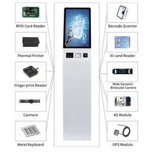 Self Service 15 17 19 21 32 43 Inch Thermal Printer Qr <b>Code</b> <b>Reader</b> Camera Touch Screen Terminal Kiosk with POS Payment - Product Image 4
