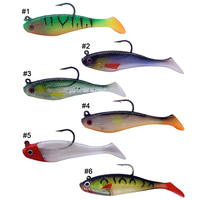 Leurre souple lumineux en PVC avec queue en T pour la pêche au bar, petits leurres vibrants
