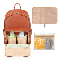 Sac à dos à couches pour bébé en cuir végétalien havane de haute qualité de créateur personnalisé Sacs à couches les plus récents (anciens)