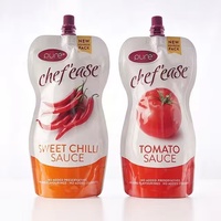 Sacs d'emballage en plastique PE durables de qualité alimentaire pour sauces, lait, gelée et jus de fruits, thermoscellables, impression flexo
