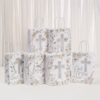 Sac fourre-tout de communion en gros en papier kraft blanc pour vêtements, bougies, cadeaux, emballage artisanal et boutiques de centres commerciaux