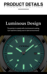 Orologio da Polso di Lusso da Uomo con Quadrante Effetto Pietra, Cinturino in Acciaio Solido, Impermeabile 3ATM, Luminoso, al Quarzo, Ideale come Regalo - Product Image 4