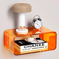 Étagère murale flottante en acrylique transparent personnalisée XFL Factory avec rangement pour la chambre à coucher