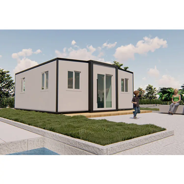 Pieghevole modulare pieghevole espandibile piccola struttura in acciaio resistente al vento prefabbricato container kit casa ufficio per la vendita