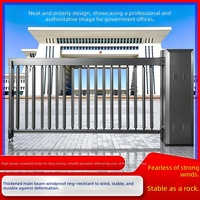Barrière publicitaire robuste surélevée, portail résidentiel, contrôle d'accès, bras abattant, clôture de parking, bras élévateur, chantier de construction