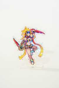 OEM ODM Anime <span class=keywords><strong>Final</strong></span> <span class=keywords><strong>Fantasy</strong></span> X Présentoir en acrylique Pixel Art Double Face Holographique Craquelé FFX Tidus Yuna Auron Lulu Rikku - Product Image 6
