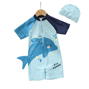 Nouveau <span class=keywords><strong>Maillot</strong></span> <span class=keywords><strong>de</strong></span> <span class=keywords><strong>Bain</strong></span> Garçon 2026 Style Coréen Une Pièce <span class=keywords><strong>Boxer</strong></span> Imprimé Dessin Animé Manches Courtes Séchage Rapide - Product Image 5