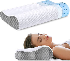 Almohada de espuma viscoelástica personalizada con gel refrigerante para aliviar el dolor, almohada <span class=keywords><strong>cervical</strong></span> ergonómica para dormir - Product Image 1