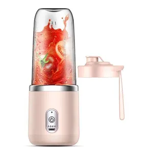 Huishoudelijke Mini Fles Blender 40W Usb Oplaadbare 6 Blades Elektrische Fruit Juicers Draagbare Blenders Met Deksel