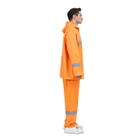 Manteau de pluie de construction en gros PVC polyester vêtements de travail costume personnalisé pêche équitation randonnée unisexe imperméable à capuche