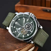 Montres automatiques mécaniques AAA+ pour hommes, design sportif, multifonctions, bracelet en cuir, montres pour hommes, étanches au quotidien