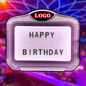 派对用品定制可折叠亚克力发光二极管留言板贵宾酒瓶标志展示架 - Product Image 4