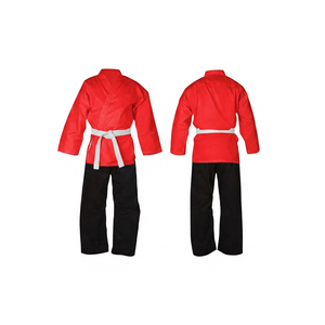 Uniforme de Karate para Niños, 100% Algodón, Top Blanco, Pantalones Negros con Cinturón Blanco, Unisex, Corte Regular, Transpirable - Product Image 2