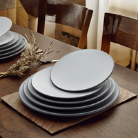 Ensemble de plaques de chargeur de restaurant, commercial, nouveau style, noir et gris
