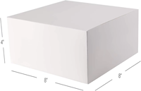 Boîte cadeau personnalisée 8x8x4 pouces, blanche, pour mariage, anniversaire, boîte écologique, personnalisable avec votre propre logo