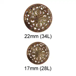 Bottoni personalizzano oro antico abito di stoffa cappotto di Jeans oro cucire bottoni in metallo Logo con gambo bottoni per la personalizzazione dell'indumento